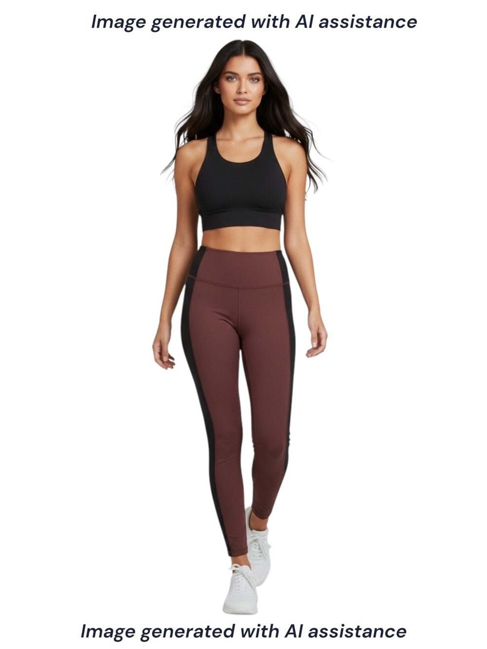 Abercrombie & Fitch YPB XS Short 7/8 brown black colorblock leggings - Picture 13 of 13